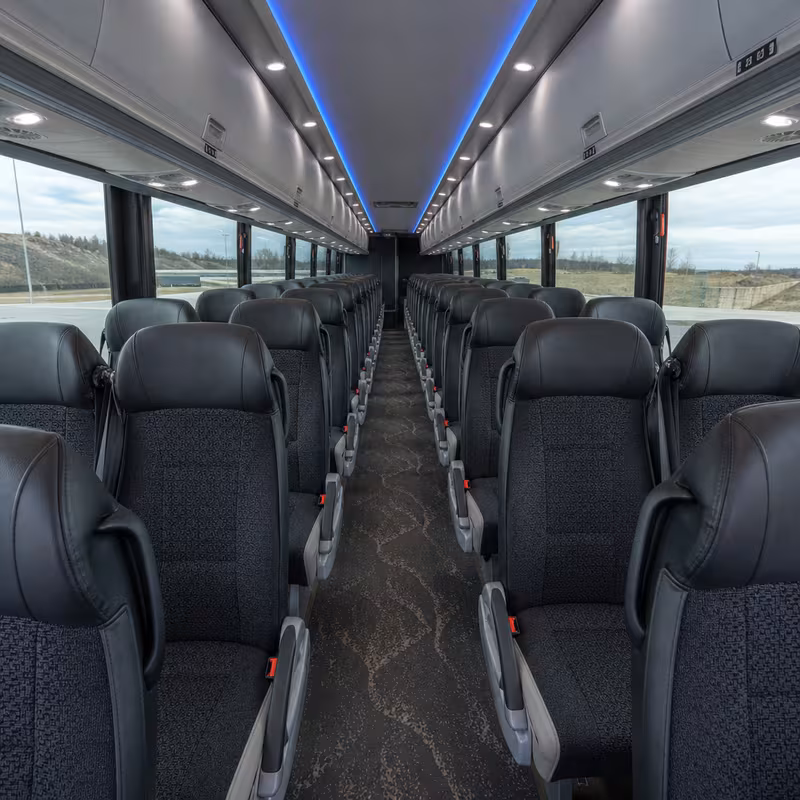 40-56 Passenger Charter Bus Interior