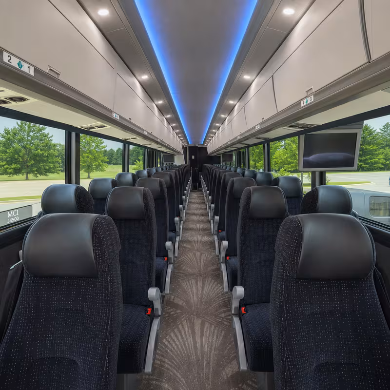 40-56 Passenger Charter Bus Interior