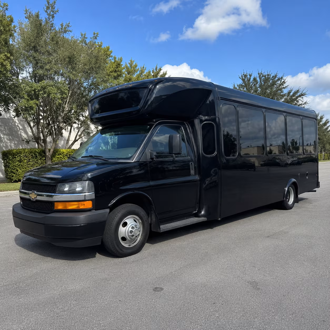 Interior of a party bus rental serving New Brunswick