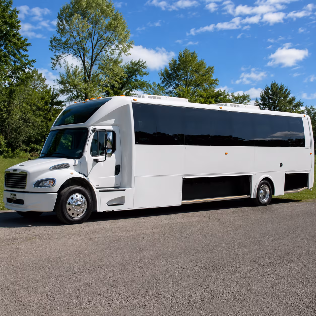 New Brunswick Private Event Transportation party bus exterior