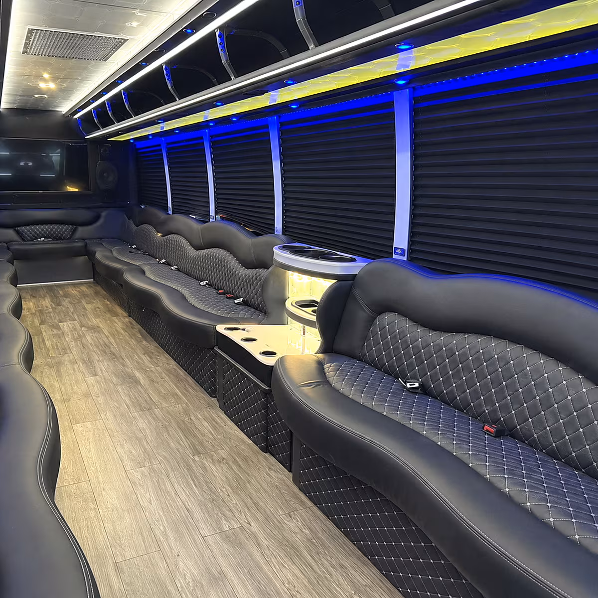 New Brunswick Prom & Homecoming Transportation party bus interior