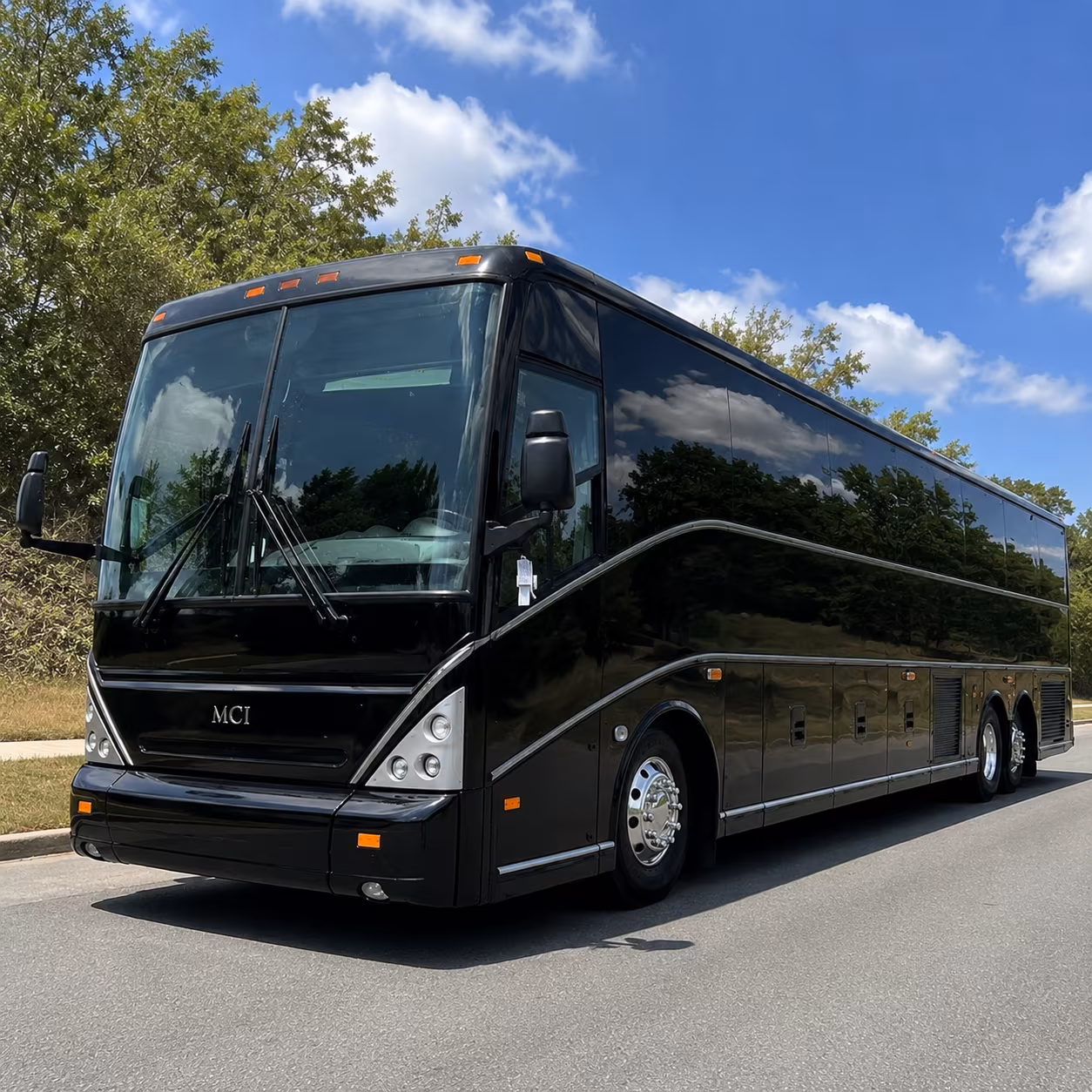 New Brunswick School Event Transportation party bus exterior