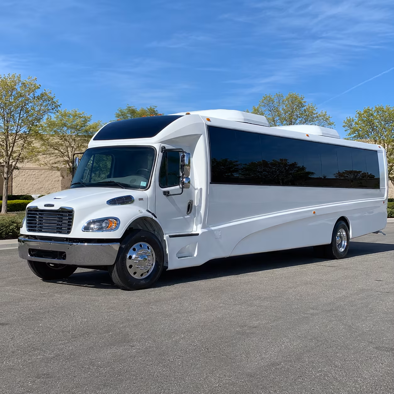 New Brunswick School Event Transportation party bus exterior