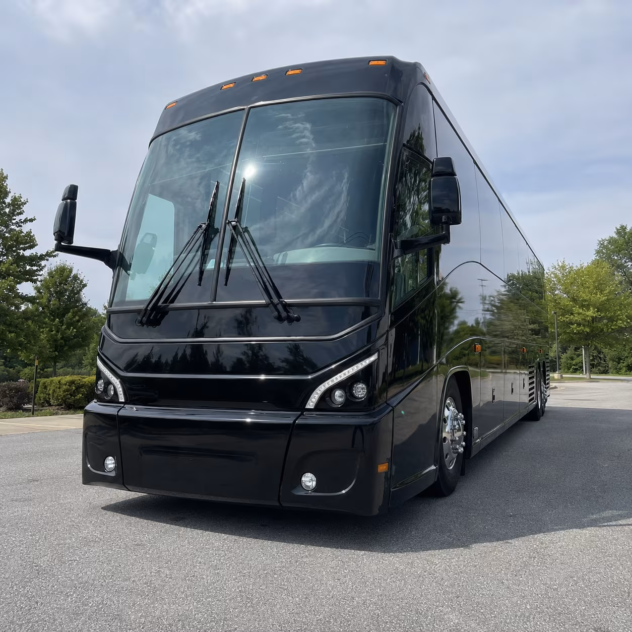 New Brunswick School Event Transportation party bus exterior