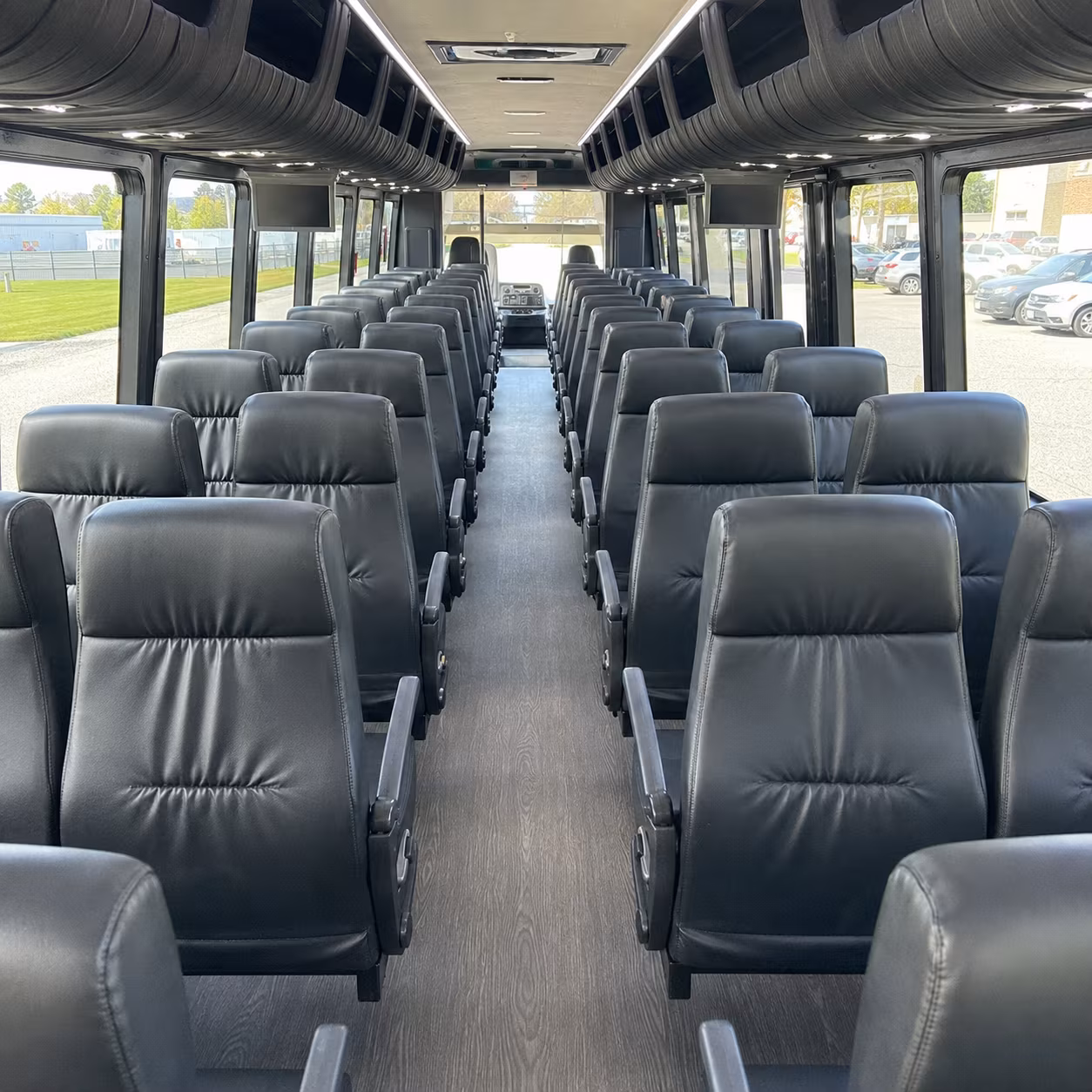 New Brunswick School Event Transportation party bus exterior
