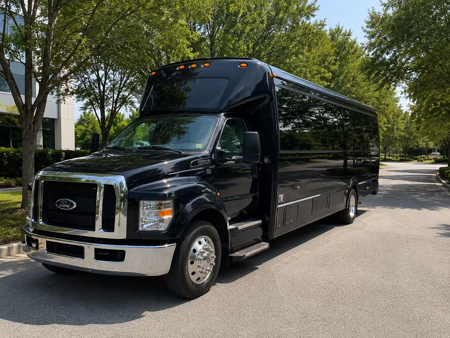 New Brunswick Wedding Transportation party bus exterior