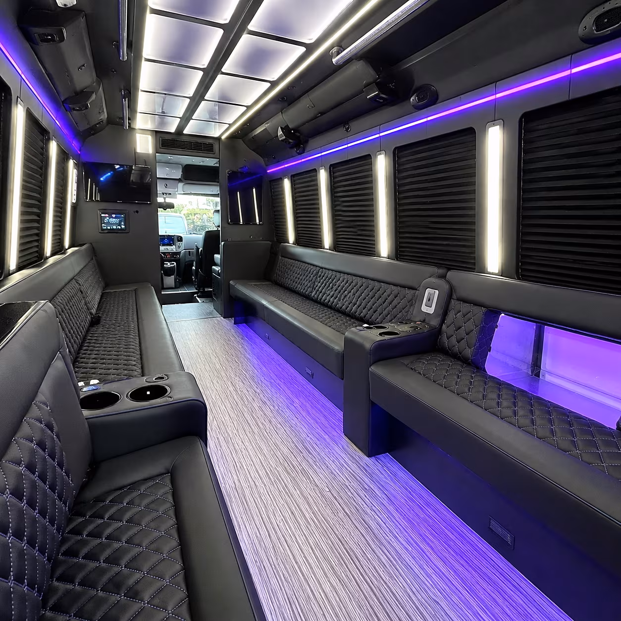 New Brunswick Winery Tour & Pub Crawl Transportation party bus interior