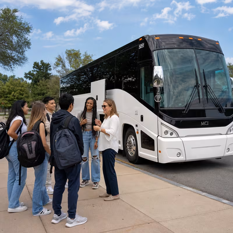Black Mercedes Sprinter van staged for an New Brunswick School Transportation group