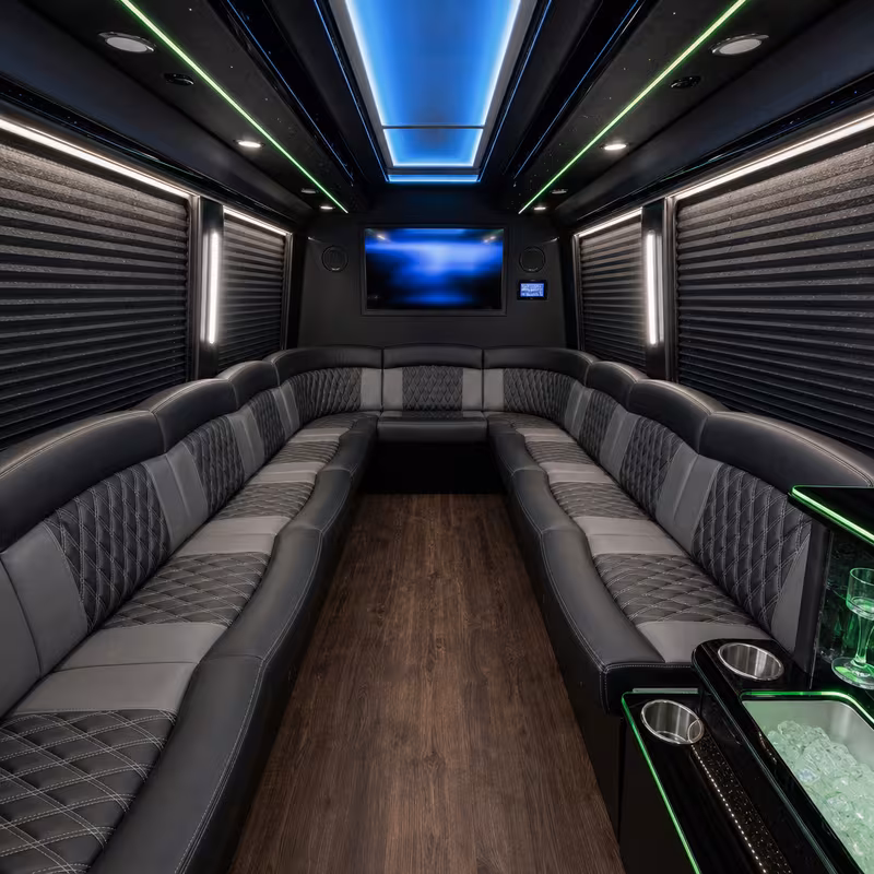 14 Passenger Sprinter Limo Interior
